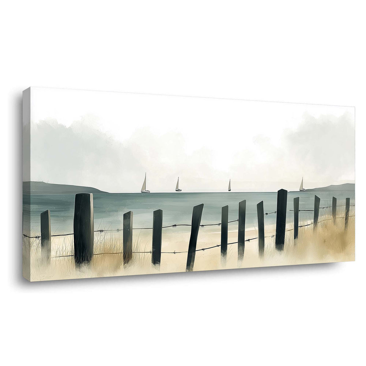 Navy Blue Nautical Nature Wall Art Modern Canvas Painting Prints Artwork Office Hallway Bedroom Living Room Decor