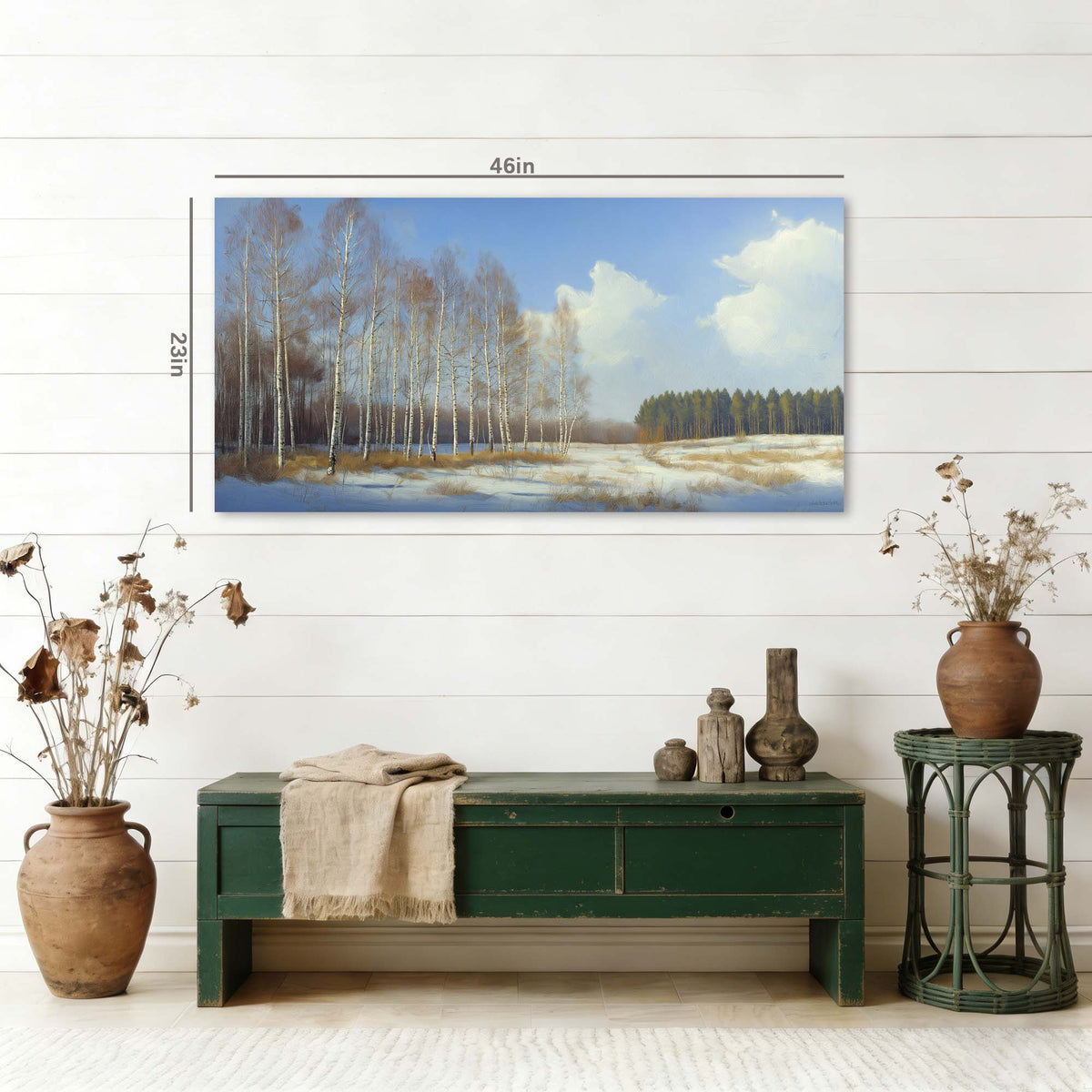 Navy Blue Nature Wall Art for Living Room Canvas Painting Prints Art Deco Artwork Office Bedroom Decor