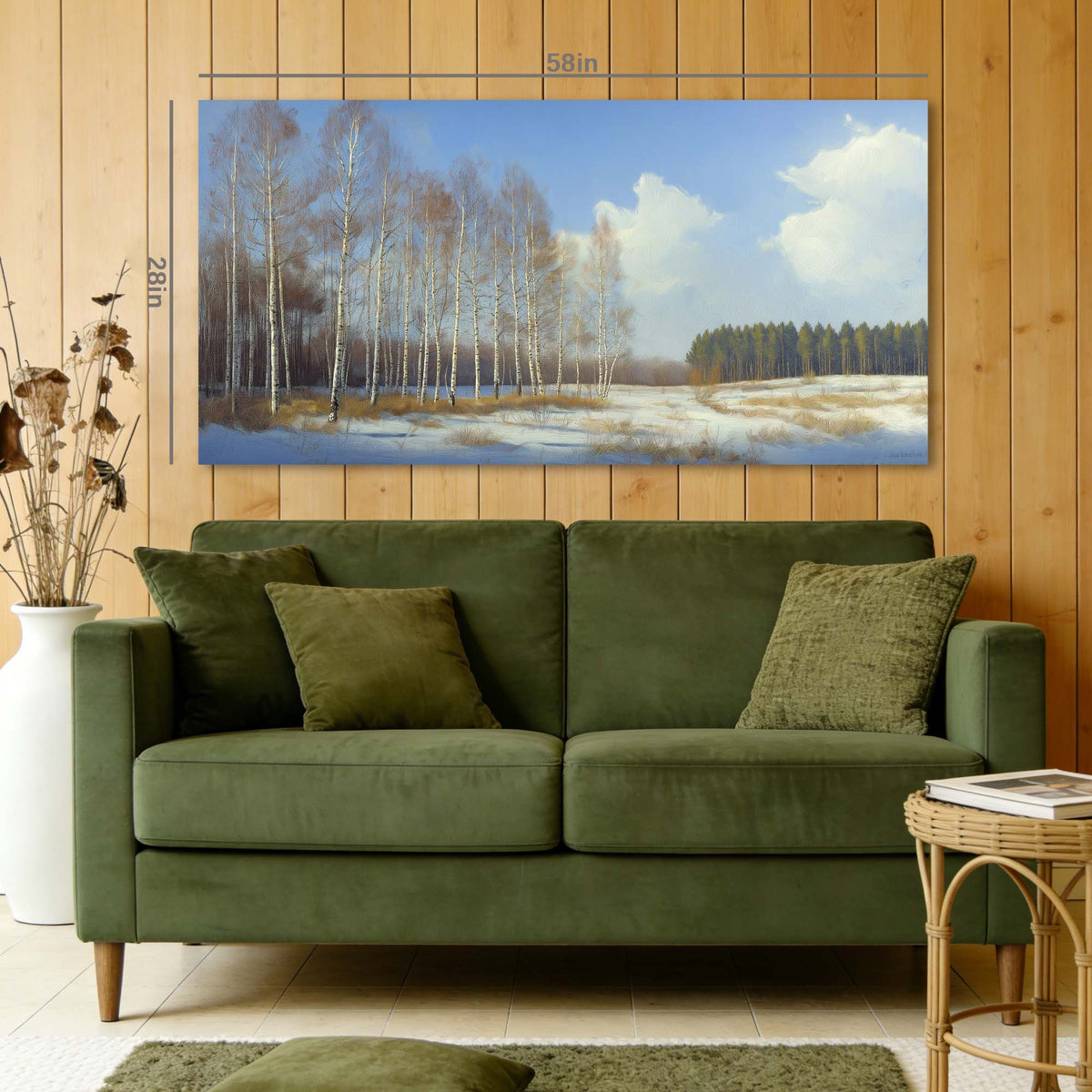 Navy Blue Nature Wall Art for Living Room Canvas Painting Prints Art Deco Artwork Office Bedroom Decor