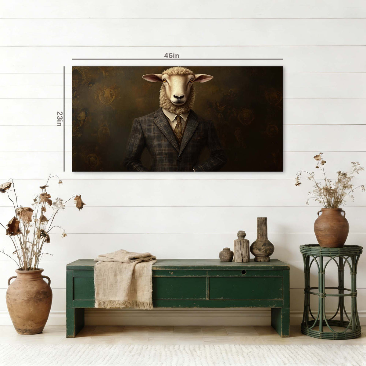 Navy Blue Vintage Animals Wall Art Art Deco Painting Prints Canvas Artwork Living Room Family Bedroom Office Decor