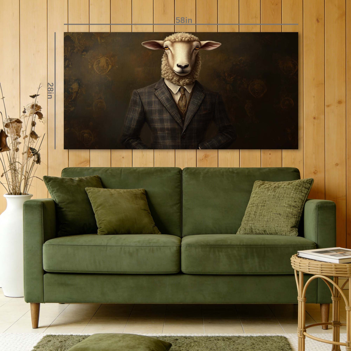 Navy Blue Vintage Animals Wall Art Art Deco Painting Prints Canvas Artwork Living Room Family Bedroom Office Decor