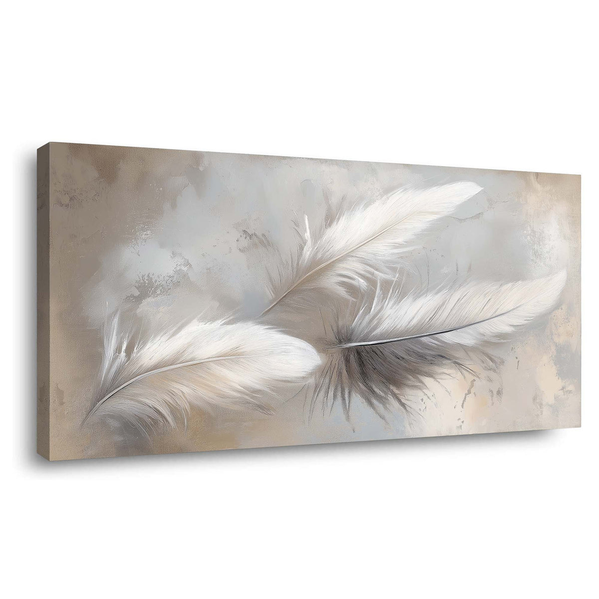 Beige Pretty Abstract Wall Art Modern Canvas Painting Prints Artwork Office Hallway Bedroom Living Room Decor