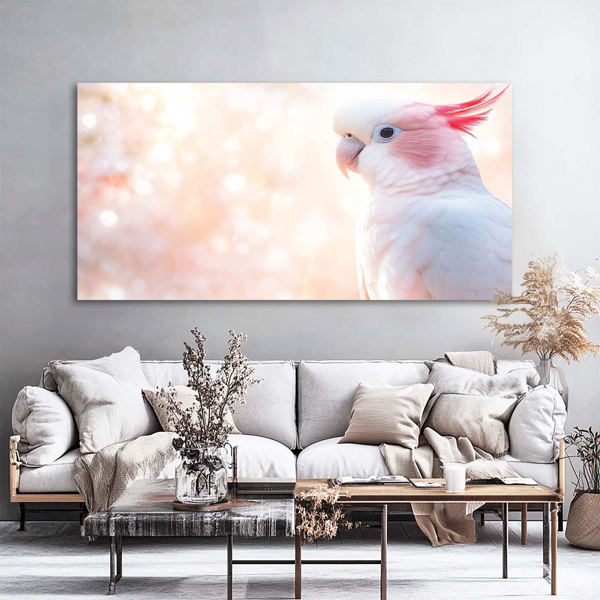 White Pretty Birds Wall Art Canvas Painting Prints Artwor Office Bedroom Living Room Decor