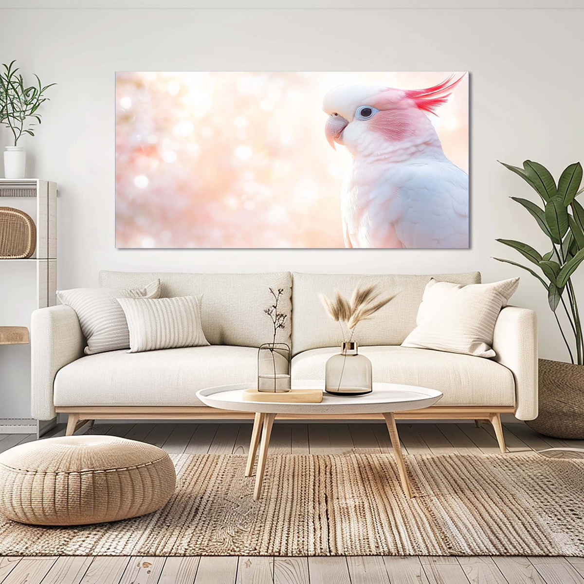 White Pretty Birds Wall Art Canvas Painting Prints Artwor Office Bedroom Living Room Decor