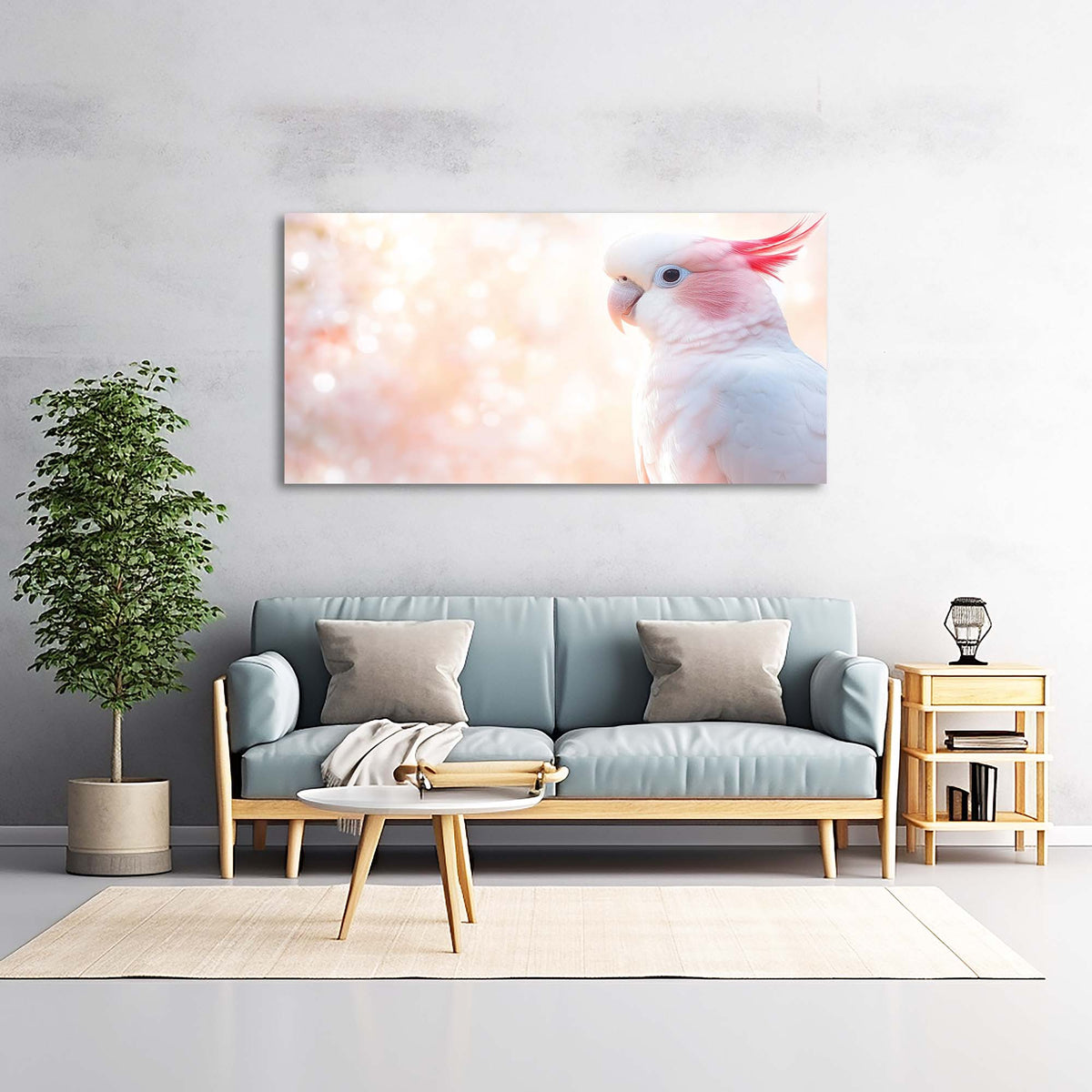 White Pretty Birds Wall Art Canvas Painting Prints Artwor Office Bedroom Living Room Decor
