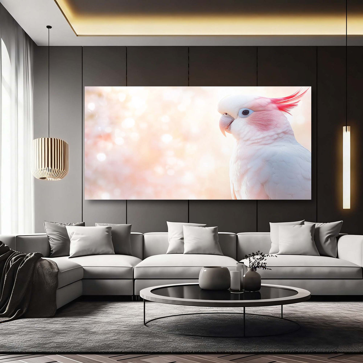 White Pretty Birds Wall Art Canvas Painting Prints Artwor Office Bedroom Living Room Decor