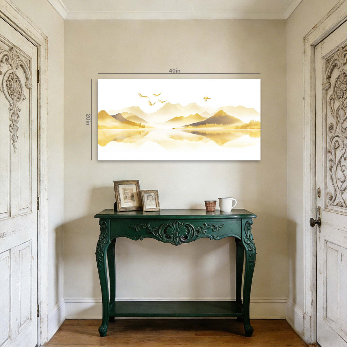 Gold Asian Nature Wall Art for Living Room Canvas Painting Prints Artwork Family Bedroom Office Decor