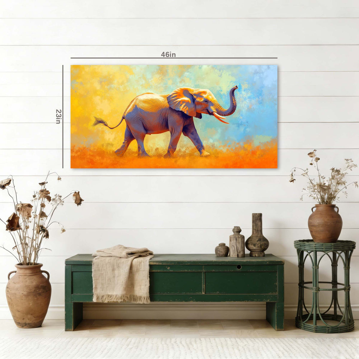 Yellow Wildlife Animals Wall Art Modern Canvas Painting Prints Artwork Office Hallway Bedroom Living Room Decor