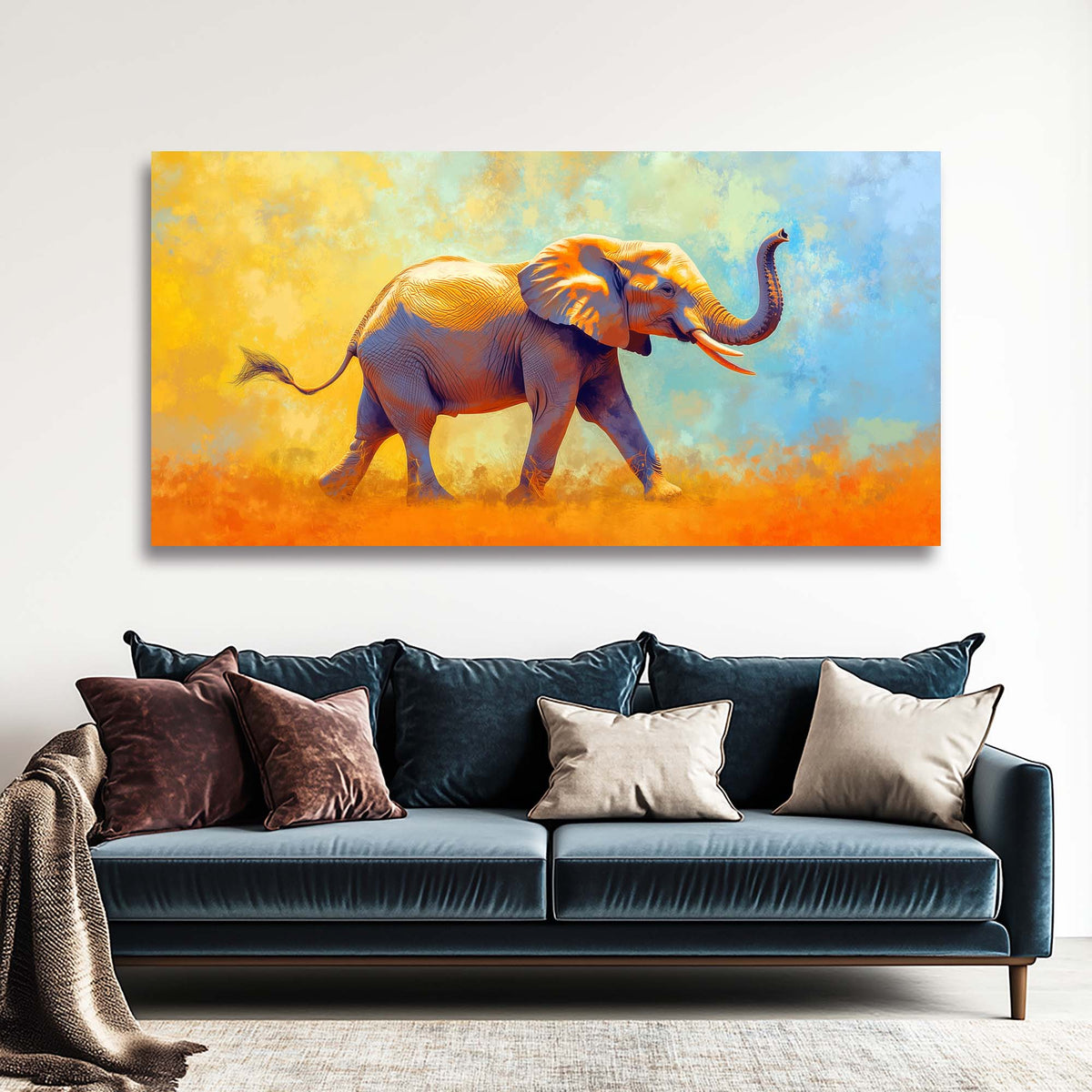 Yellow Wildlife Animals Wall Art Modern Canvas Painting Prints Artwork Office Hallway Bedroom Living Room Decor