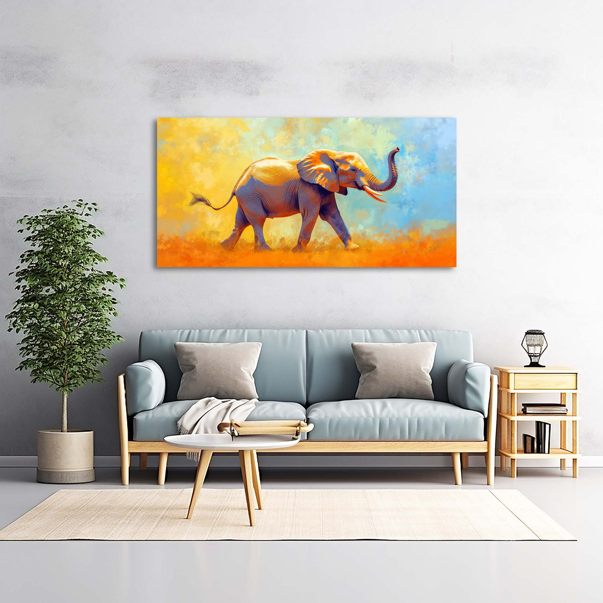 Yellow Wildlife Animals Wall Art Modern Canvas Painting Prints Artwork Office Hallway Bedroom Living Room Decor