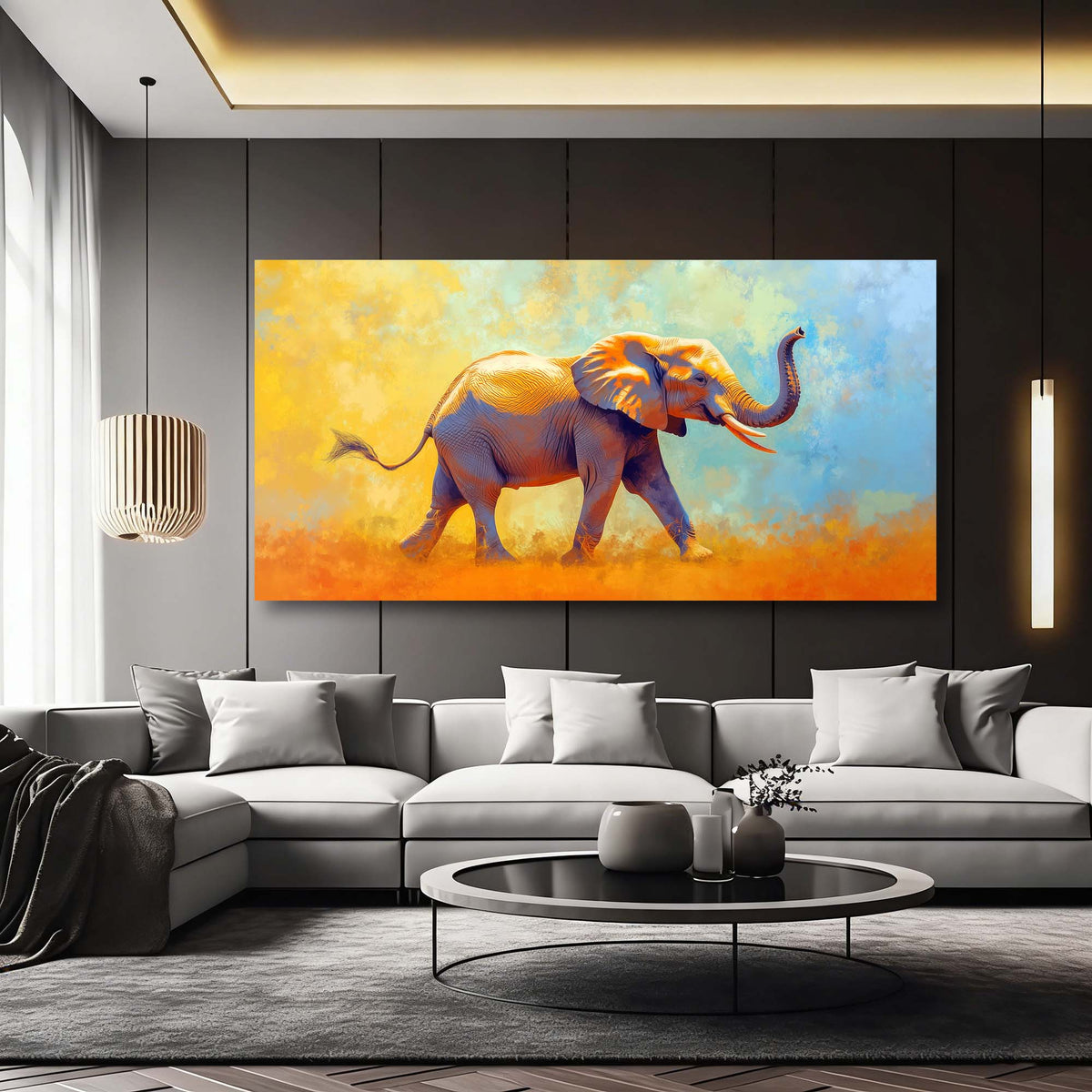 Yellow Wildlife Animals Wall Art Modern Canvas Painting Prints Artwork Office Hallway Bedroom Living Room Decor