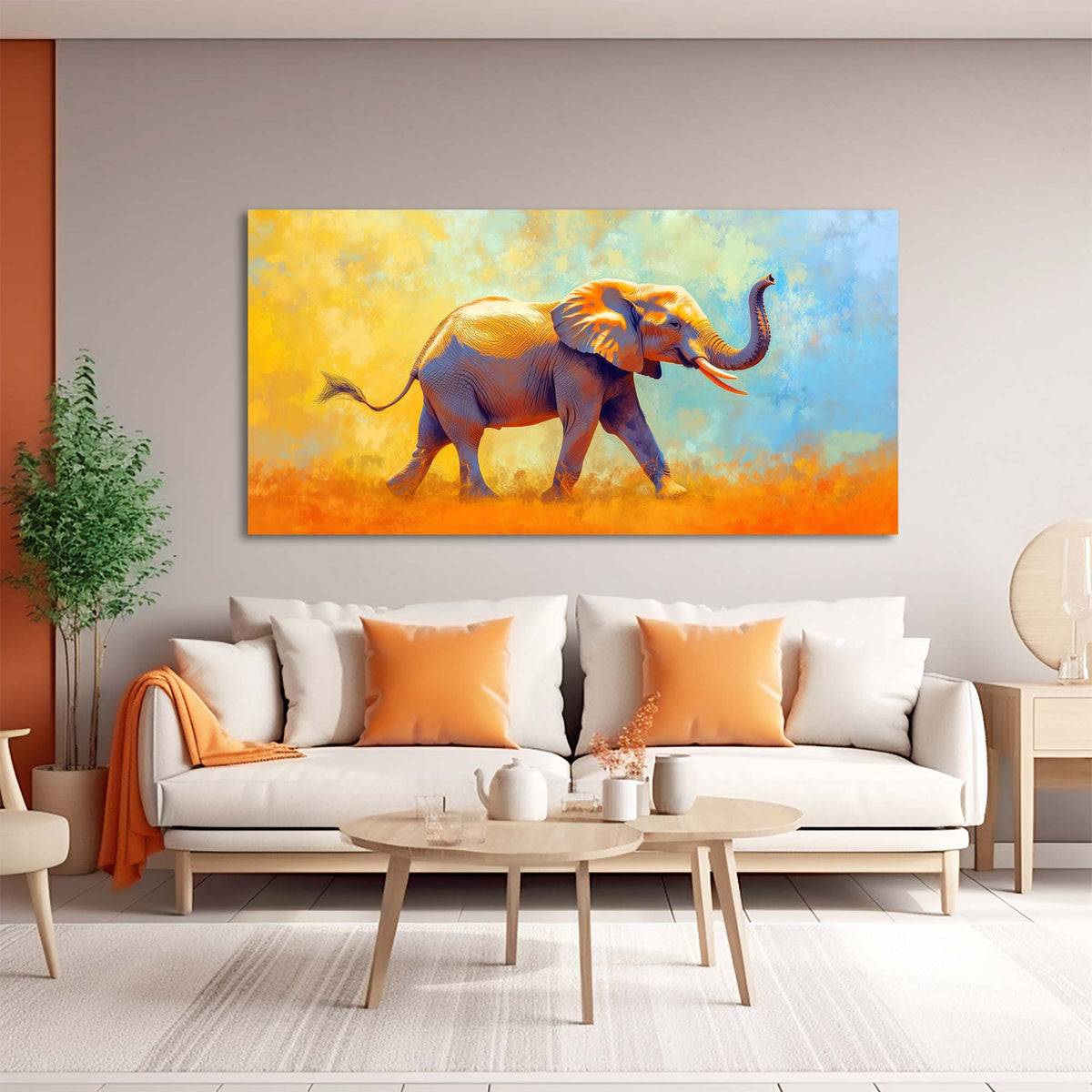 Yellow Wildlife Animals Wall Art Modern Canvas Painting Prints Artwork Office Hallway Bedroom Living Room Decor