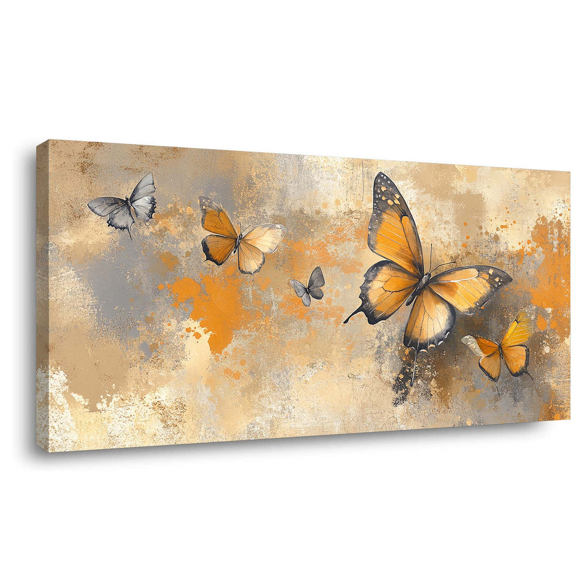 Orange Abstract Animals Wall Art for Living Room Canvas Painting Prints Artwork Family Bedroom Office Decor