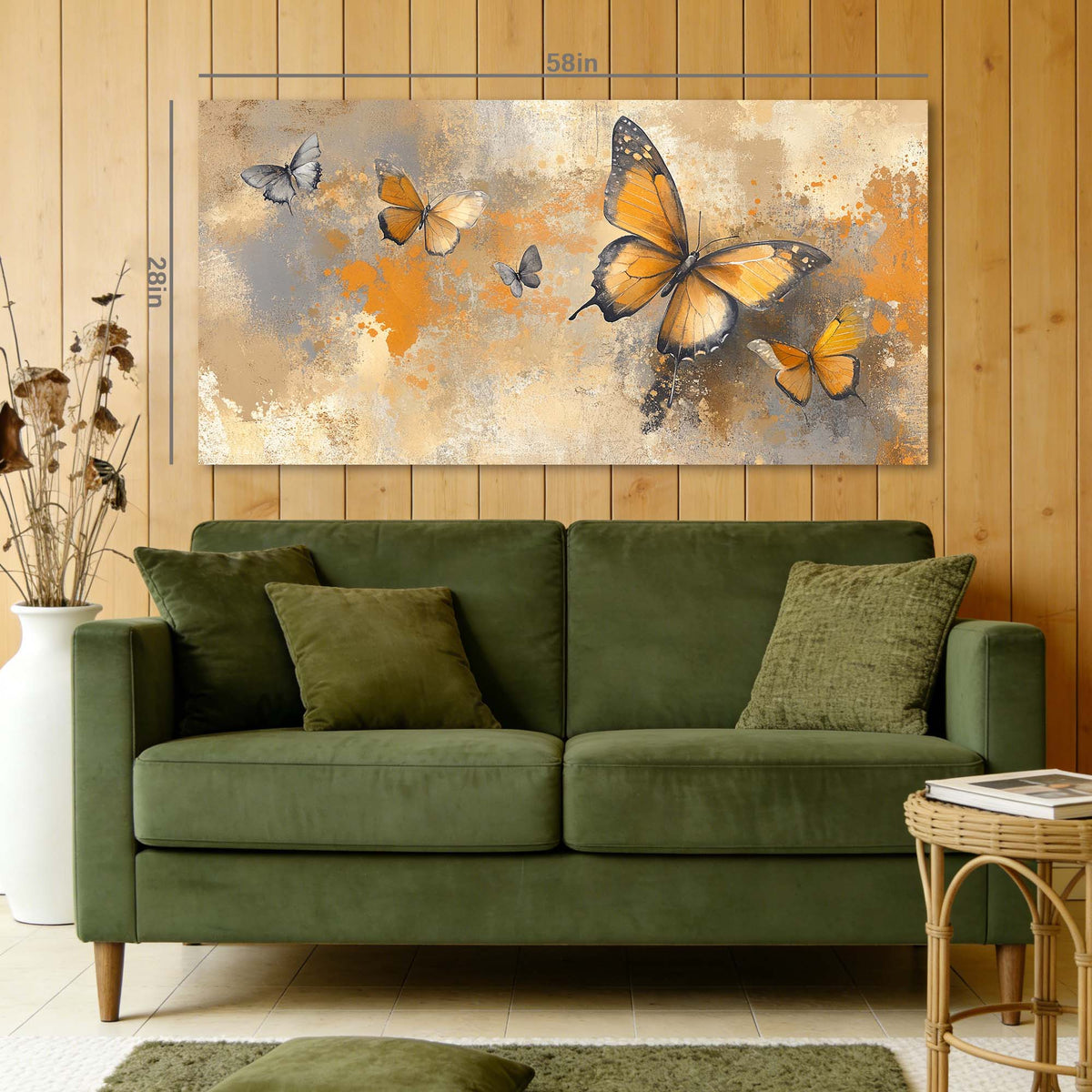 Orange Abstract Animals Wall Art for Living Room Canvas Painting Prints Artwork Family Bedroom Office Decor