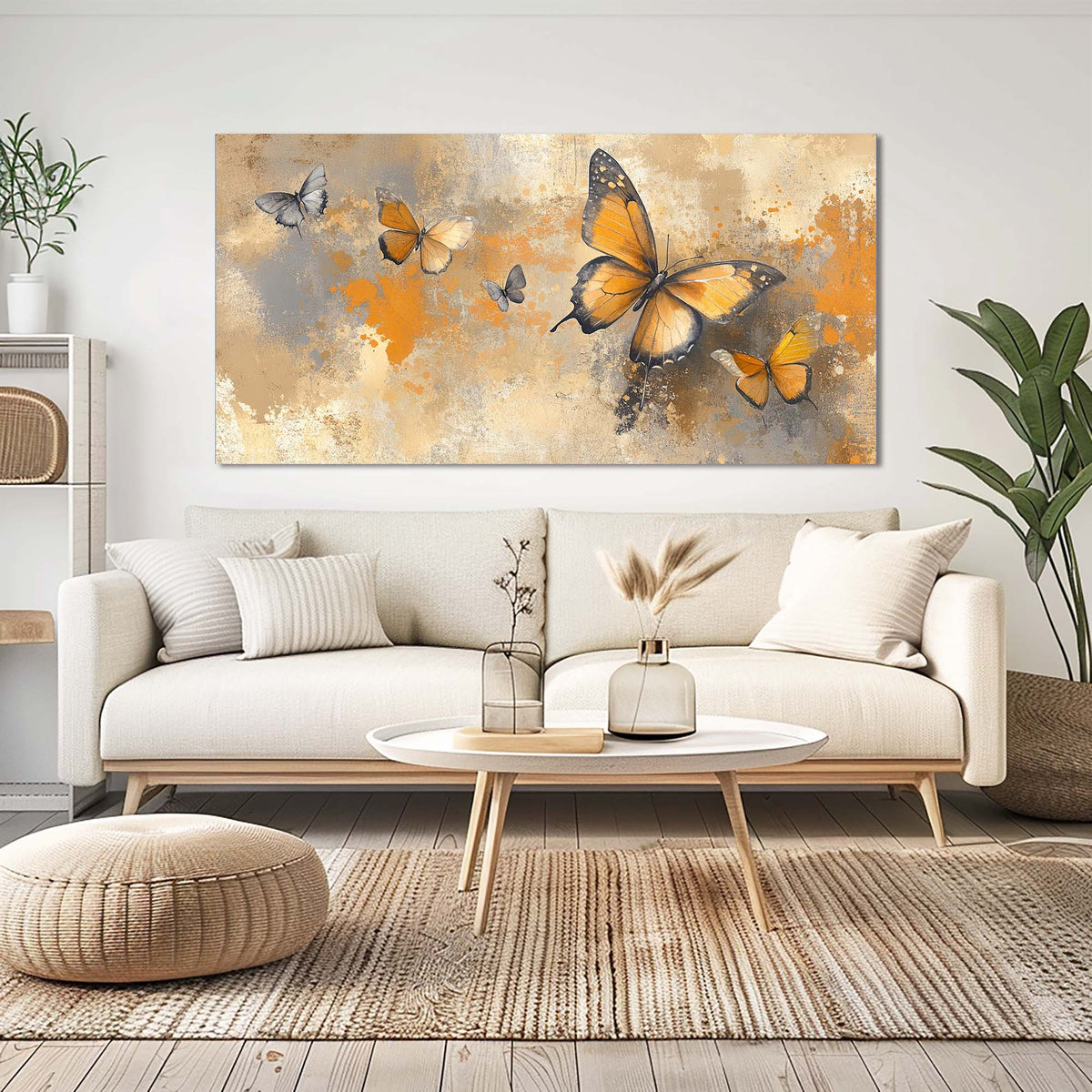 Orange Abstract Animals Wall Art for Living Room Canvas Painting Prints Artwork Family Bedroom Office Decor
