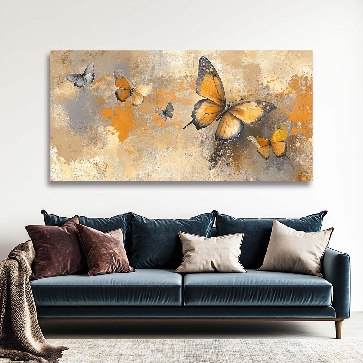 Orange Abstract Animals Wall Art for Living Room Canvas Painting Prints Artwork Family Bedroom Office Decor