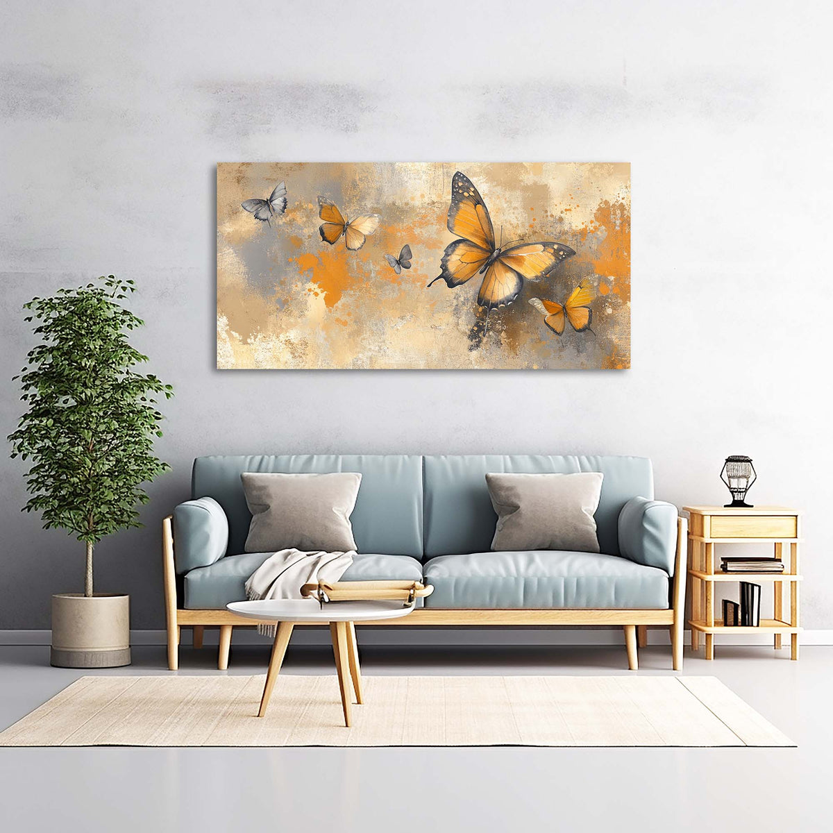 Orange Abstract Animals Wall Art for Living Room Canvas Painting Prints Artwork Family Bedroom Office Decor