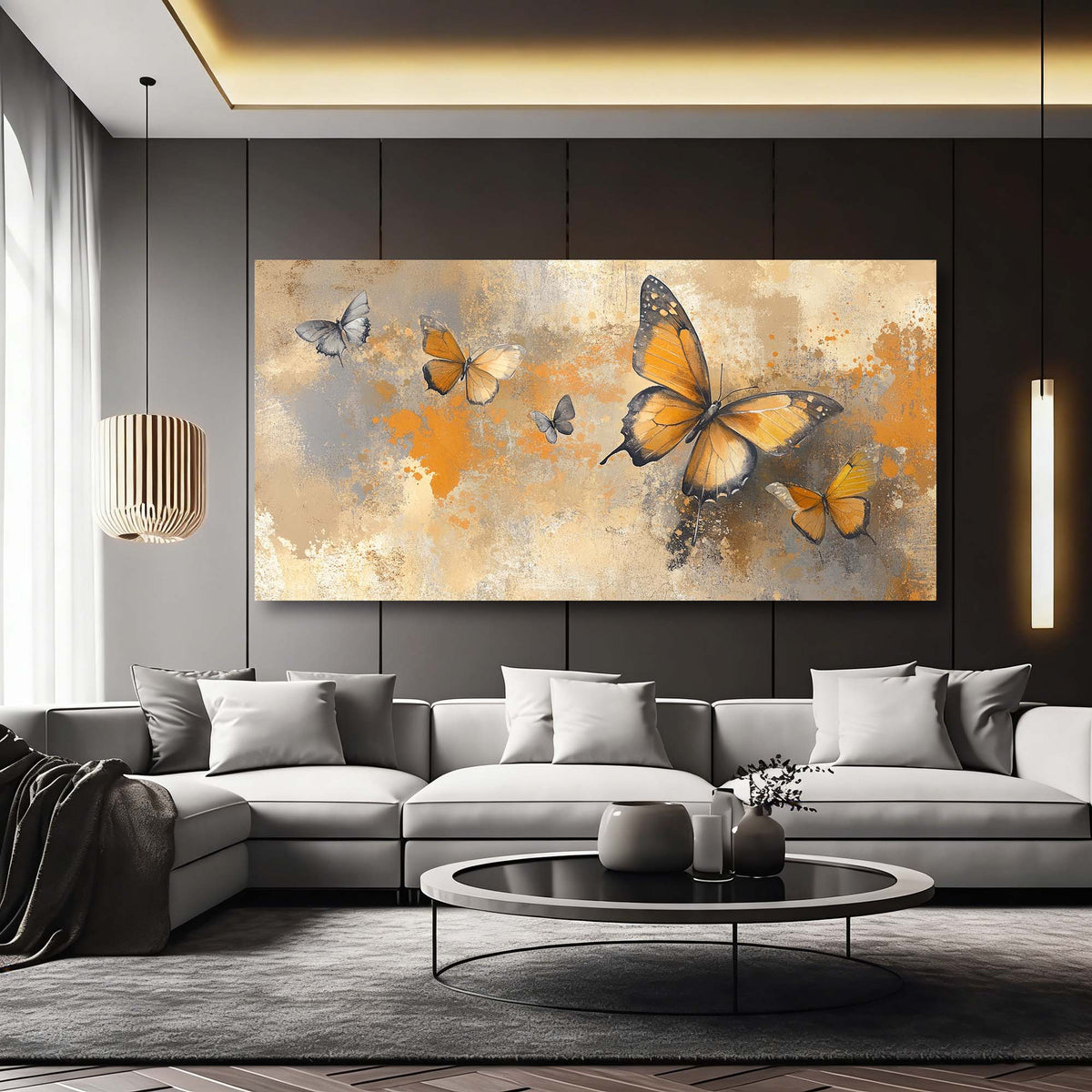 Orange Abstract Animals Wall Art for Living Room Canvas Painting Prints Artwork Family Bedroom Office Decor