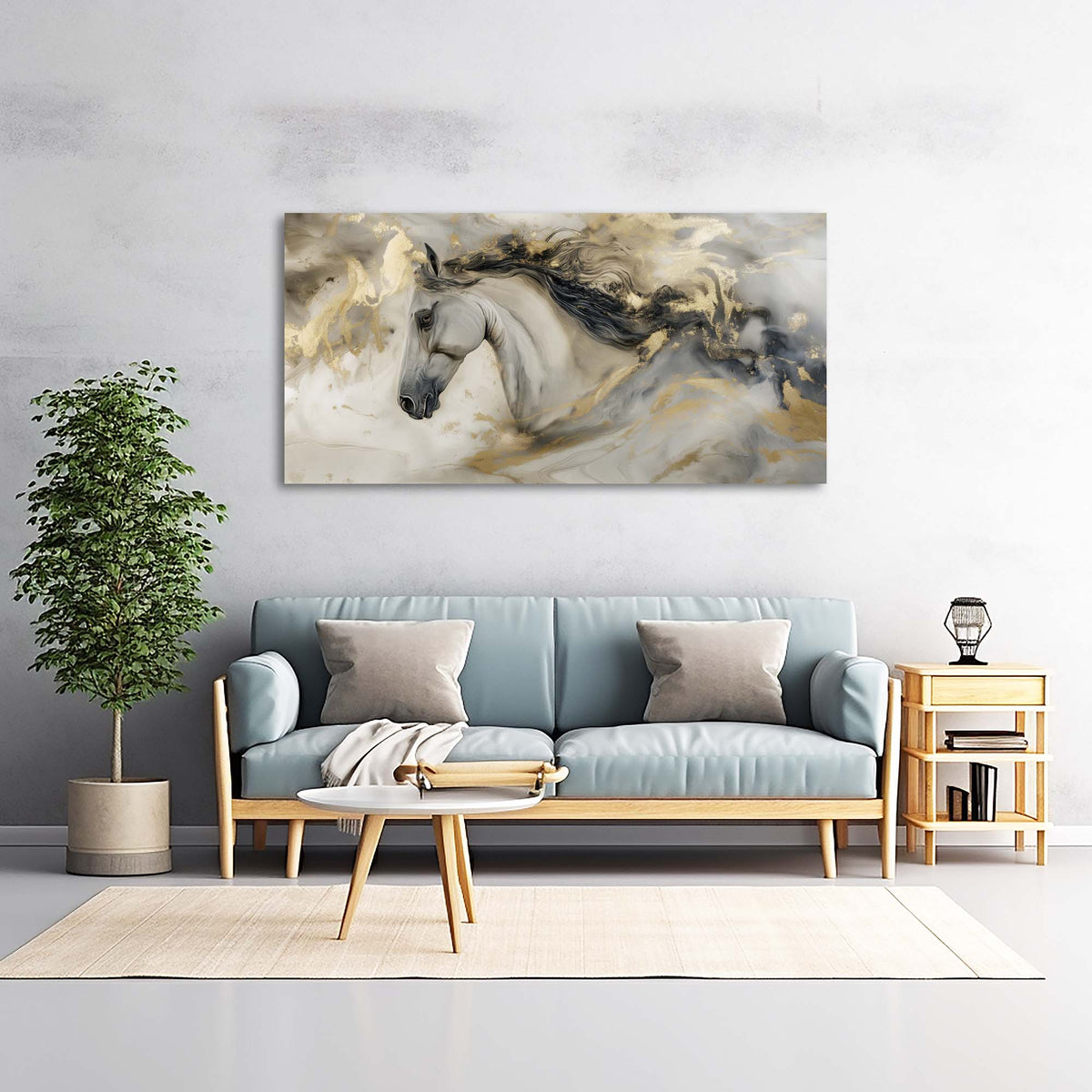 White Abstract Abstract Wall Art for Living Room Canvas Painting Prints Artwork Family Bedroom Office Decor