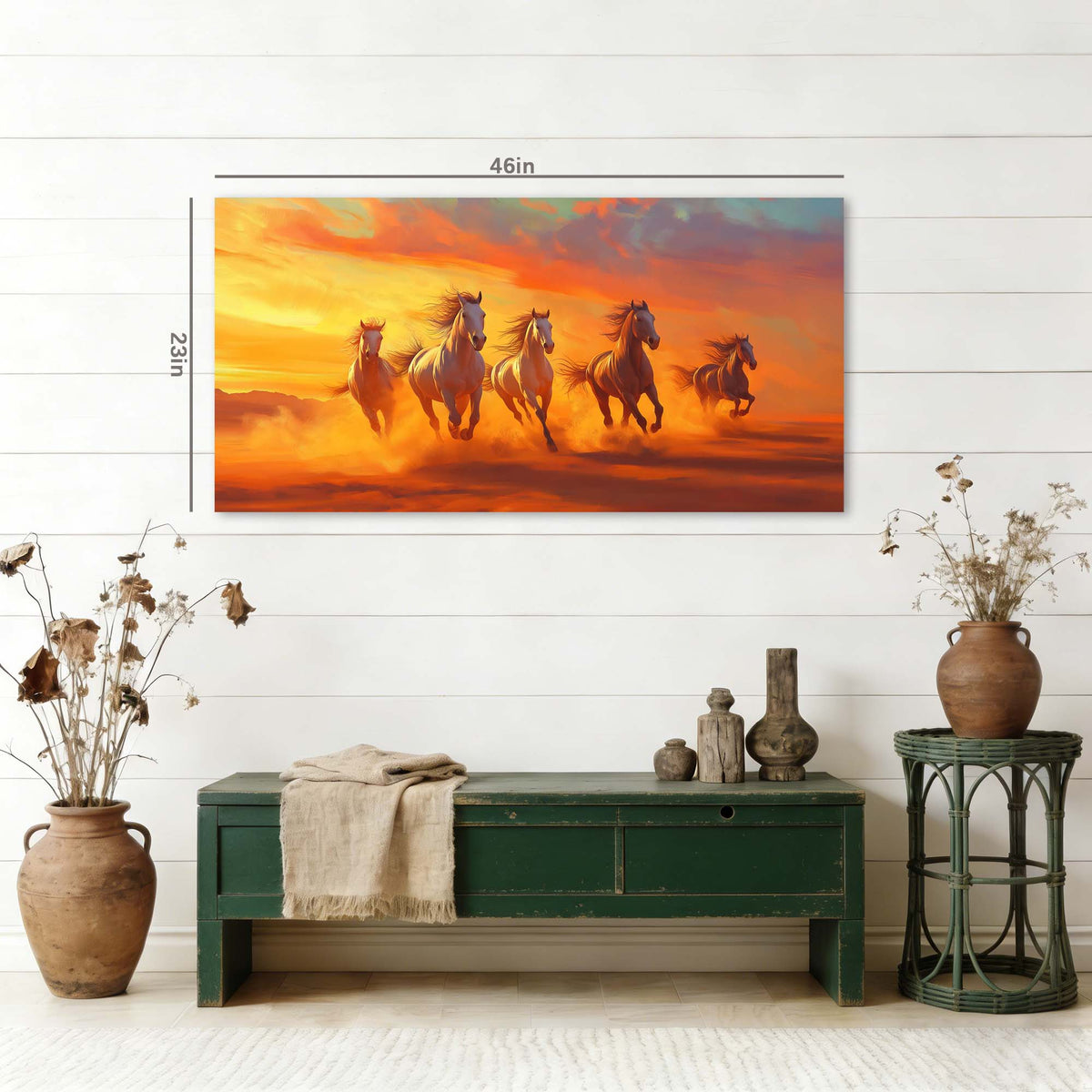 Yellow Fantasy Animals Wall Art for Living Room Canvas Painting Prints Artwork Family Bedroom Office Decor