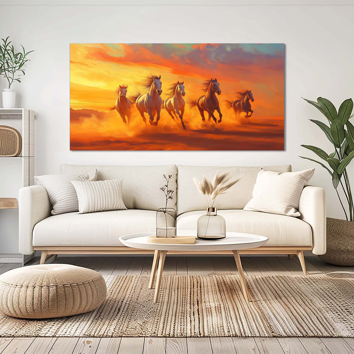 Yellow Fantasy Animals Wall Art for Living Room Canvas Painting Prints Artwork Family Bedroom Office Decor
