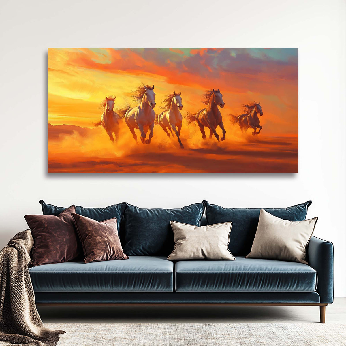 Yellow Fantasy Animals Wall Art for Living Room Canvas Painting Prints Artwork Family Bedroom Office Decor