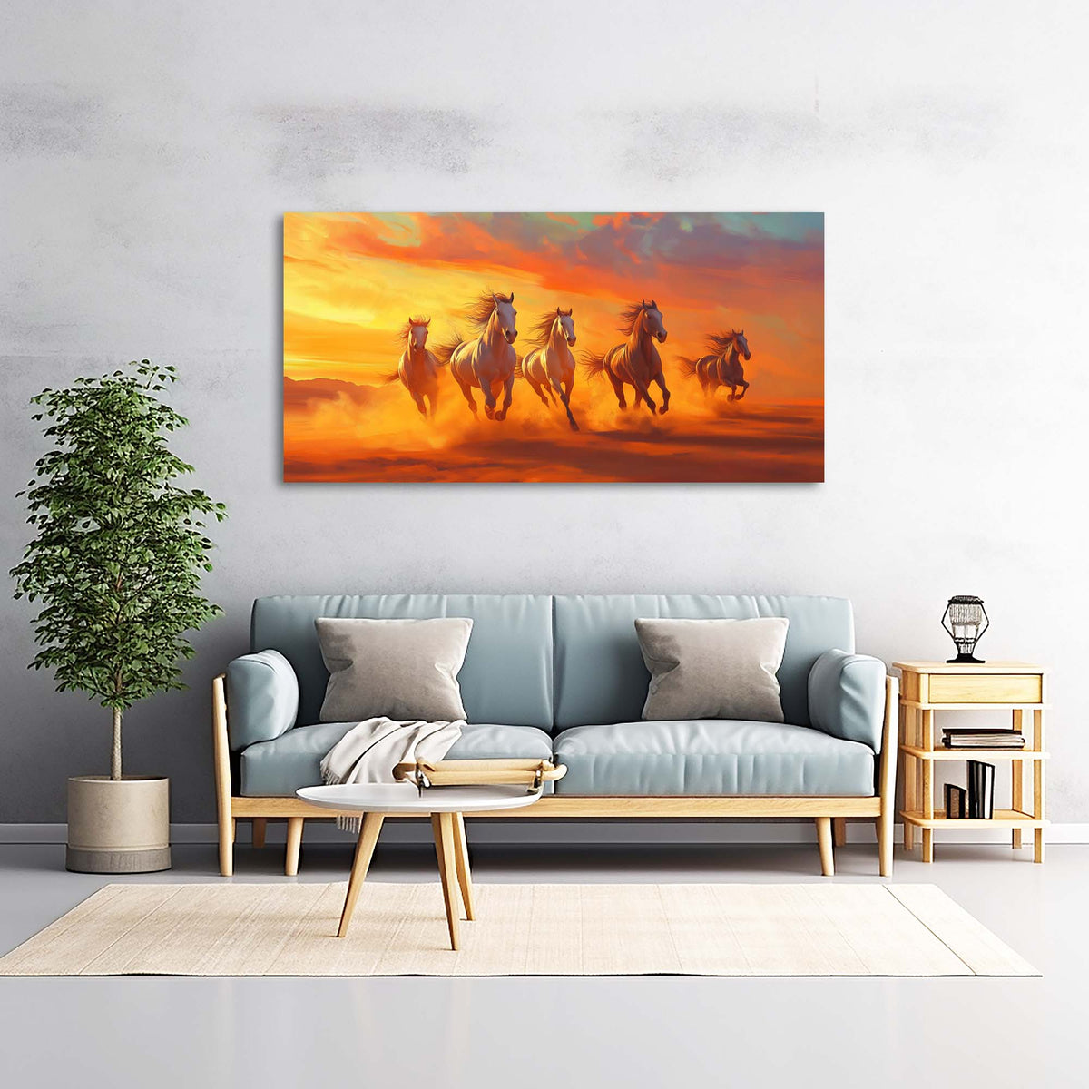 Yellow Fantasy Animals Wall Art for Living Room Canvas Painting Prints Artwork Family Bedroom Office Decor