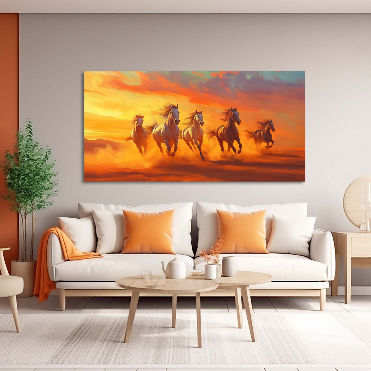 Yellow Fantasy Animals Wall Art for Living Room Canvas Painting Prints Artwork Family Bedroom Office Decor