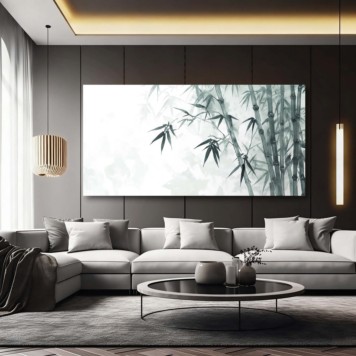 Navy Blue Asian Nature Wall Art Art Deco Painting Prints Canvas Artwork Living Room Family Bedroom Office Decor