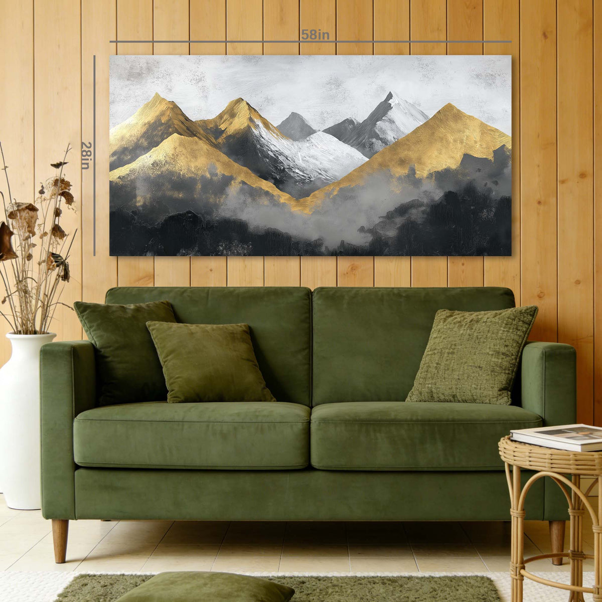 Navy Blue Abstract Nature Canvas Wall Art for Living Room Prints Artwork Bedroom Office Decor