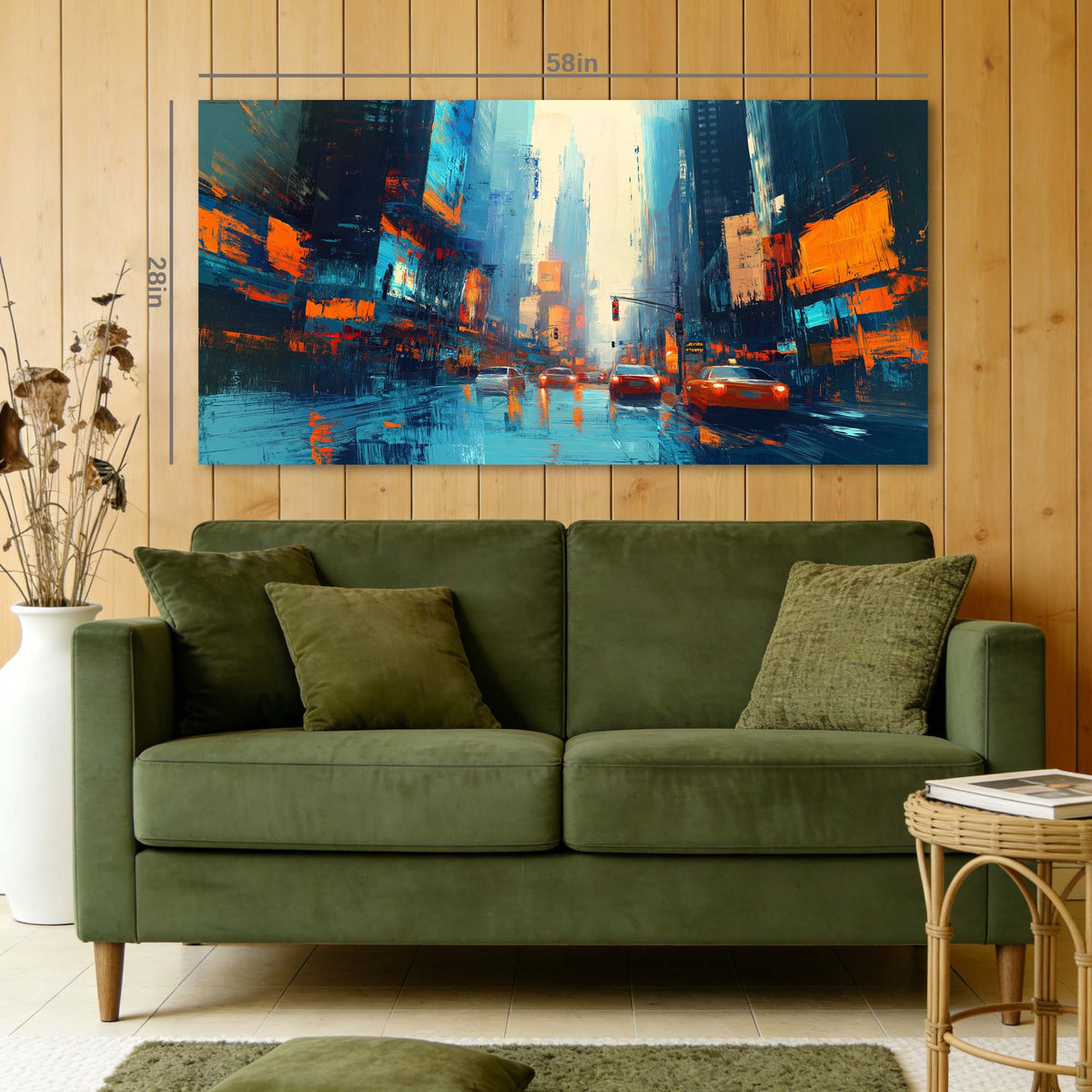 Navy Blue Urban Science Fiction Wall Art Canvas Painting Prints Artwor Office Bedroom Living Room Decor