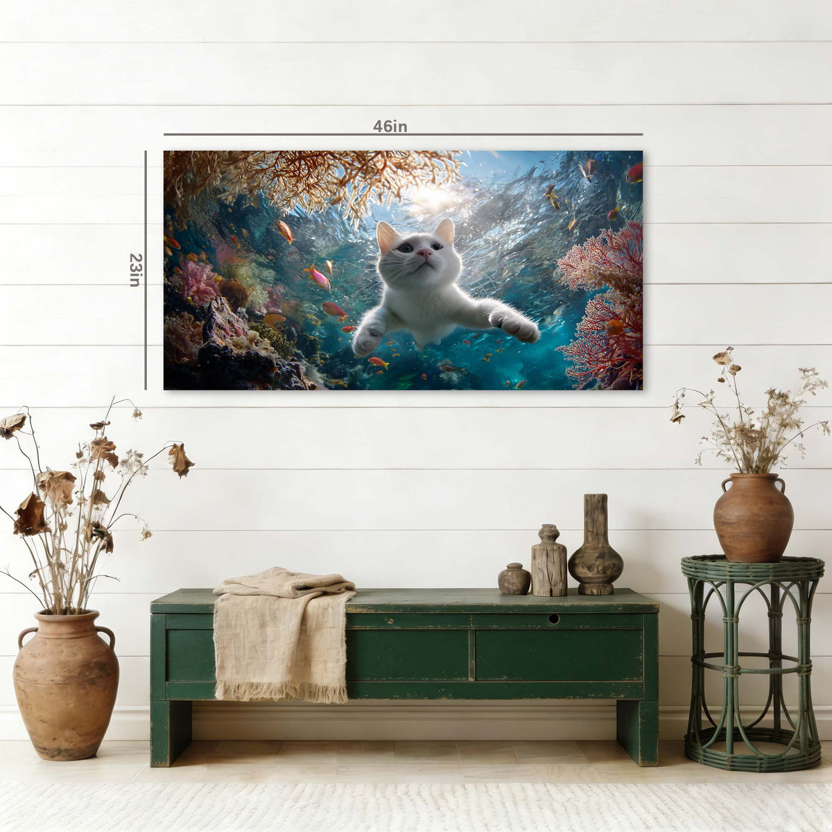 White Tropical Nature Wall Art Art Deco Painting Prints Canvas Artwork Living Room Family Bedroom Office Decor