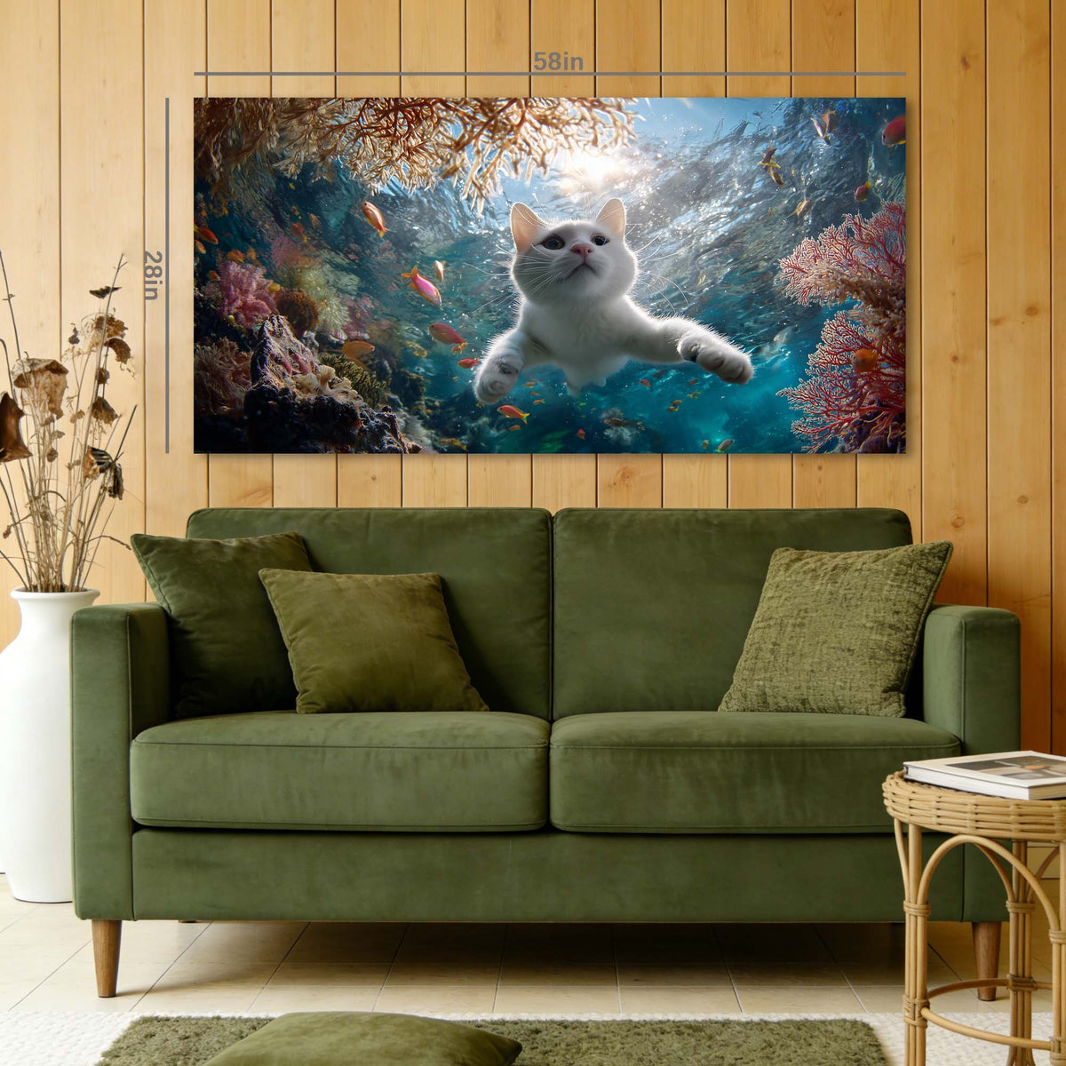 White Tropical Nature Wall Art Art Deco Painting Prints Canvas Artwork Living Room Family Bedroom Office Decor