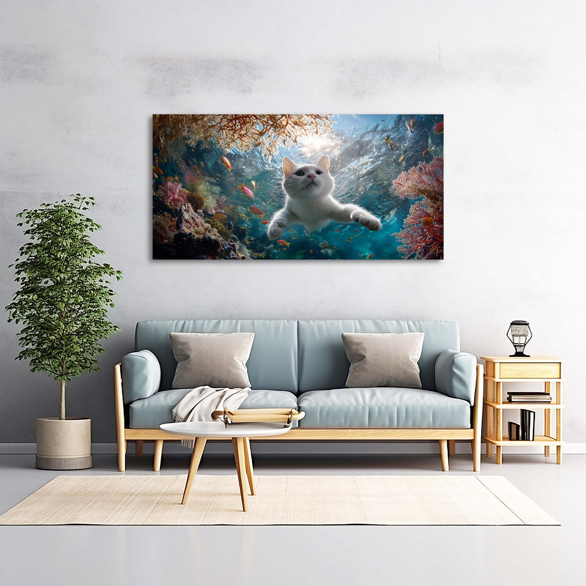 White Tropical Nature Wall Art Art Deco Painting Prints Canvas Artwork Living Room Family Bedroom Office Decor