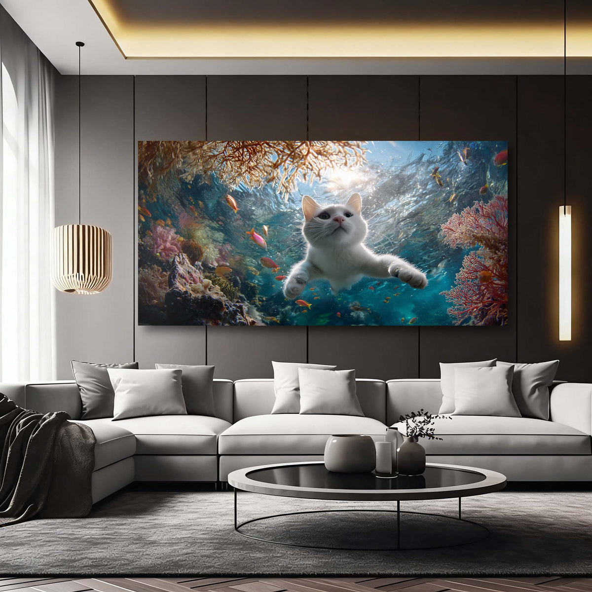 White Tropical Nature Wall Art Art Deco Painting Prints Canvas Artwork Living Room Family Bedroom Office Decor