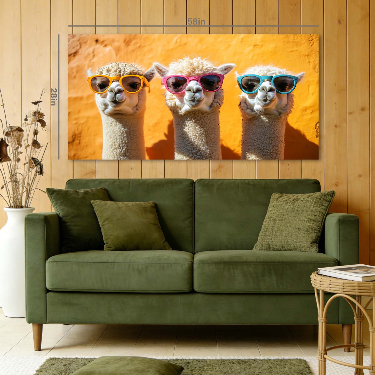 Pink Wildlife Animals Wall Art Canvas Painting Prints Artwor Office Bedroom Living Room Decor