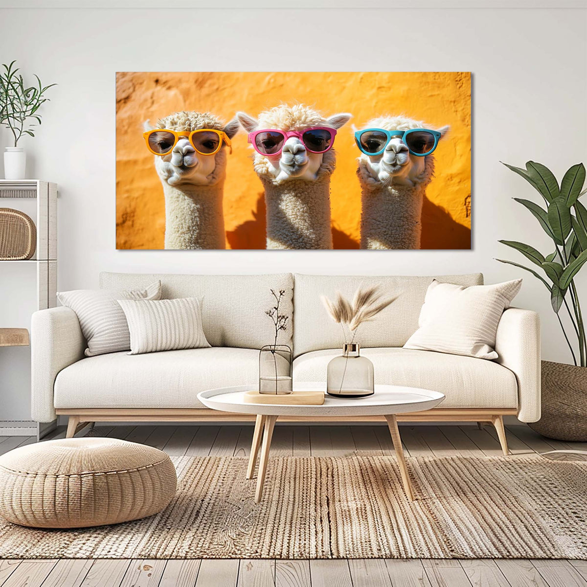 Pink Wildlife Animals Wall Art Canvas Painting Prints Artwor Office Bedroom Living Room Decor