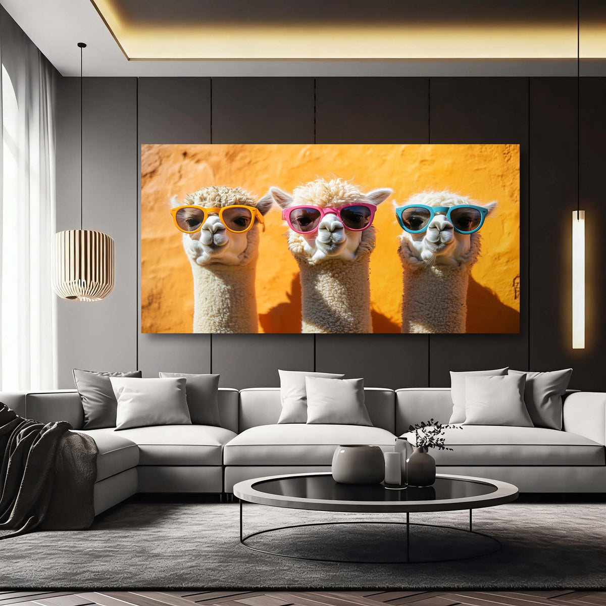 Pink Wildlife Animals Wall Art Canvas Painting Prints Artwor Office Bedroom Living Room Decor