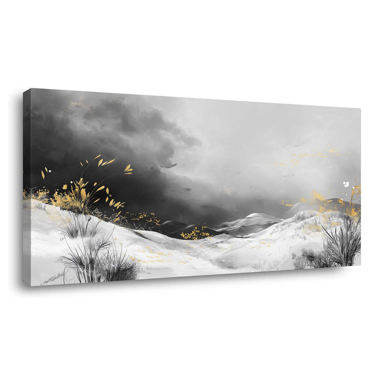 Navy Blue Black and White Nature Wall Art Modern Canvas Painting Prints Artwork Office Hallway Bedroom Living Room Decor
