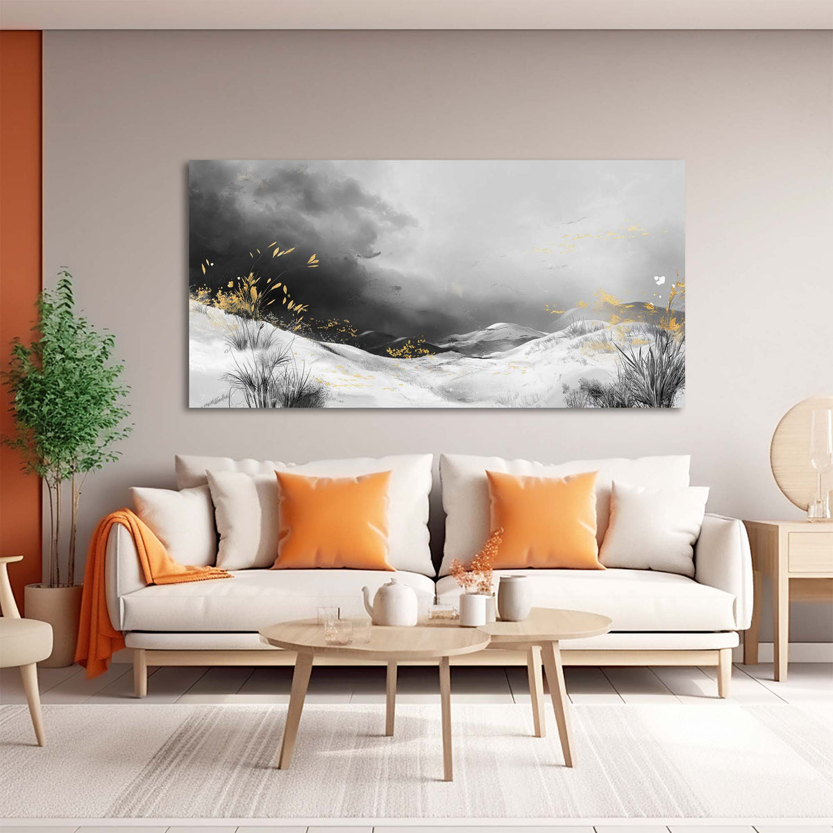 Navy Blue Black and White Nature Wall Art Modern Canvas Painting Prints Artwork Office Hallway Bedroom Living Room Decor