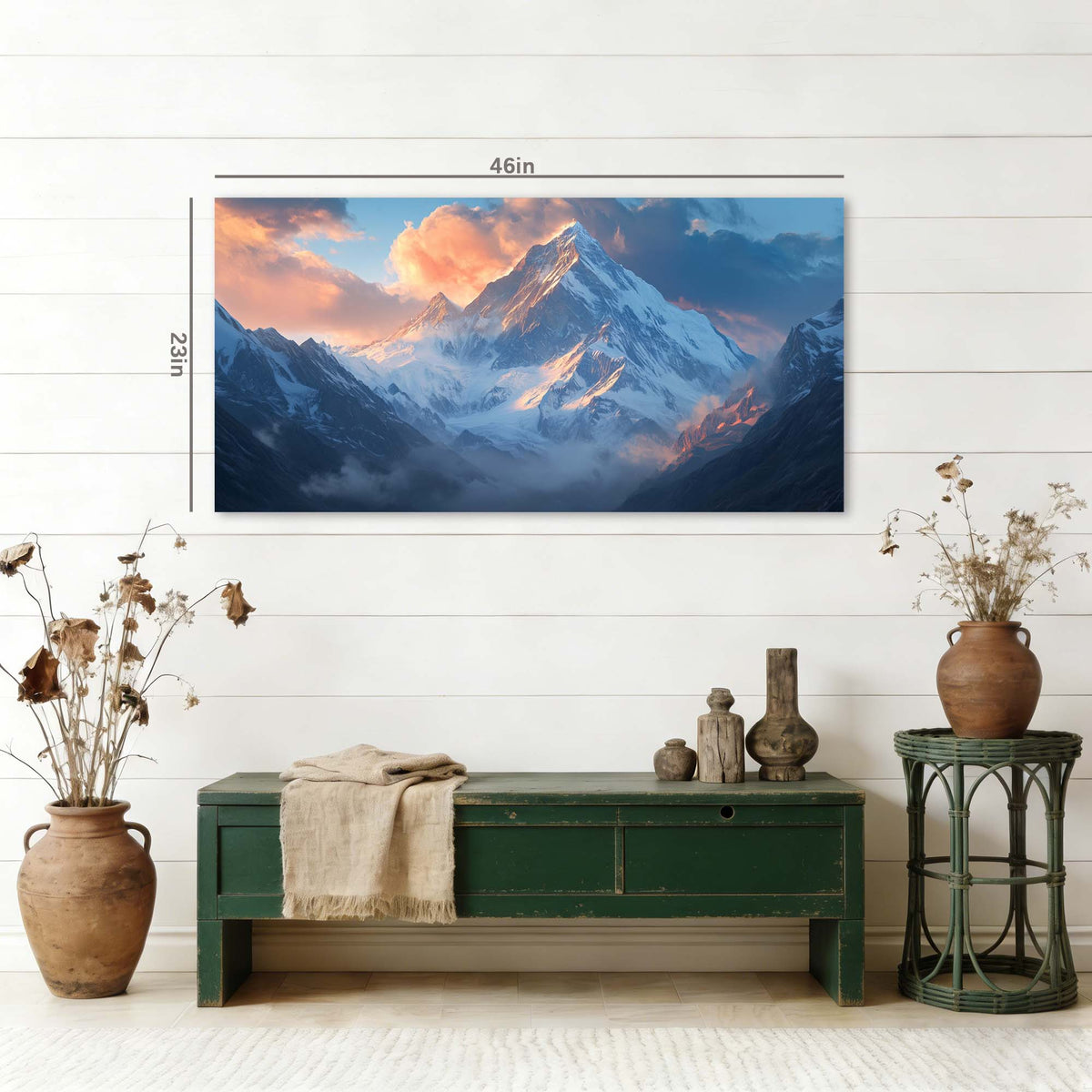 Navy Blue Fantasy Nature Canvas Wall Art for Living Room Prints Artwork Bedroom Office Decor