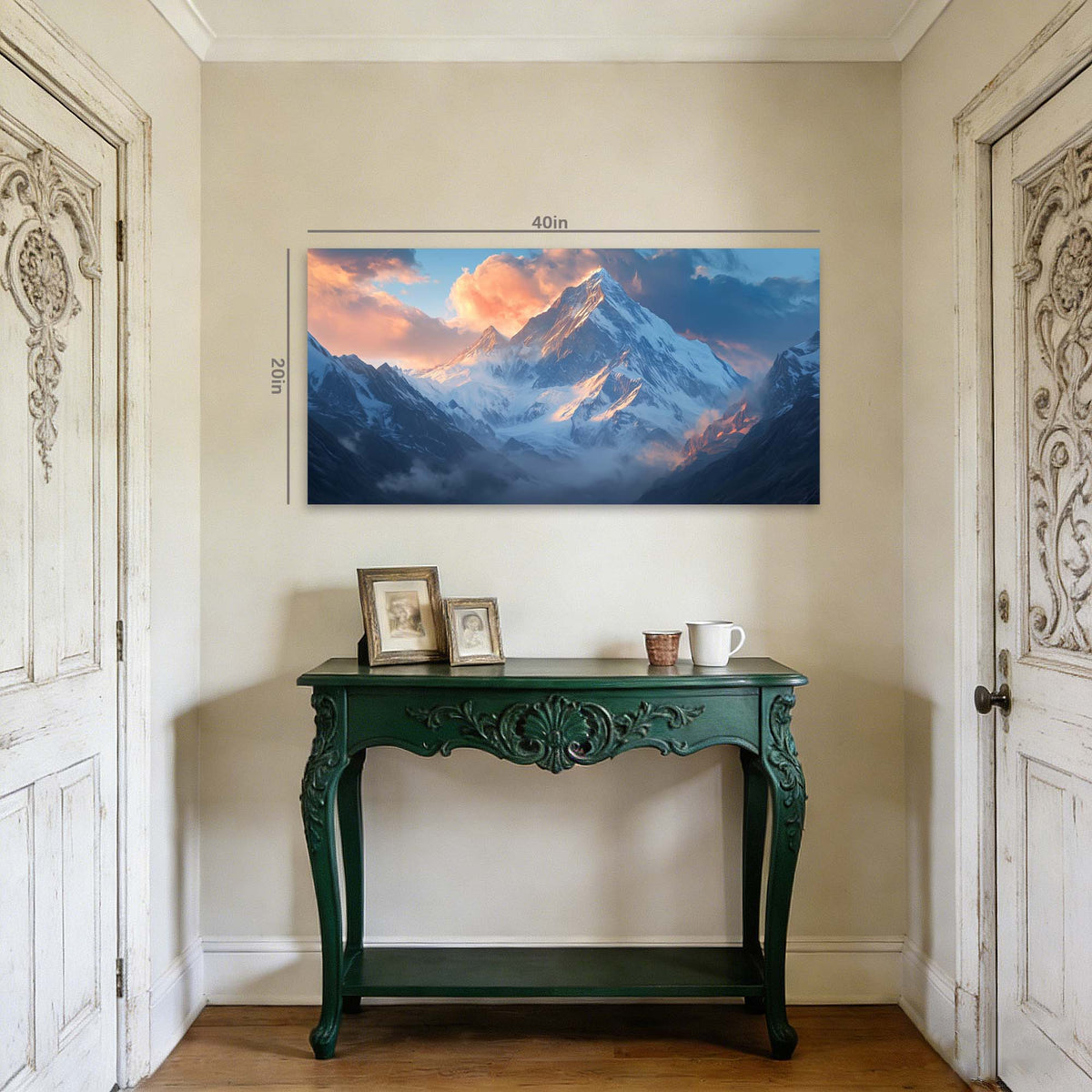 Navy Blue Fantasy Nature Canvas Wall Art for Living Room Prints Artwork Bedroom Office Decor