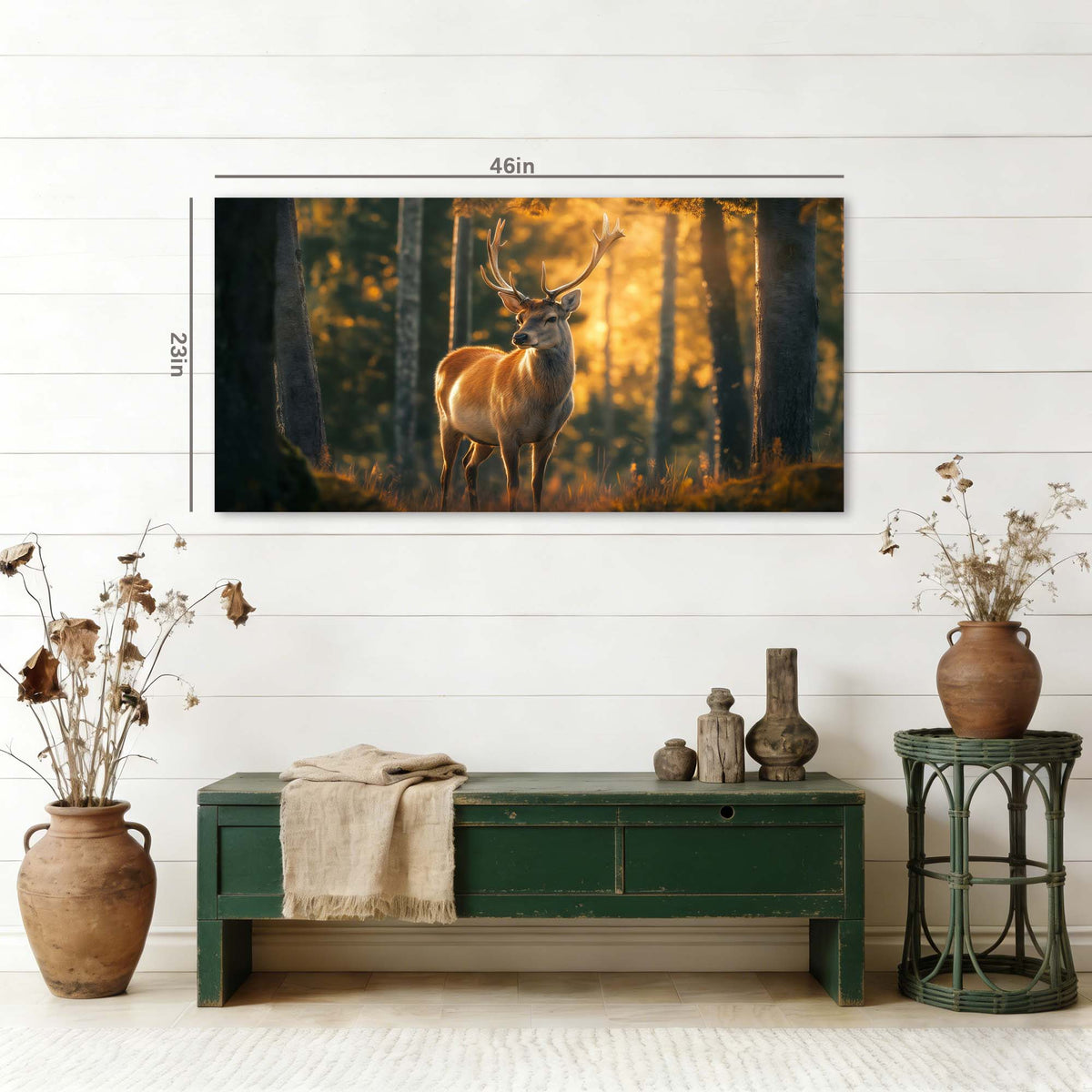 Khaki Wildlife Animals Wall Art Modern Canvas Painting Prints Artwork Office Hallway Bedroom Living Room Decor