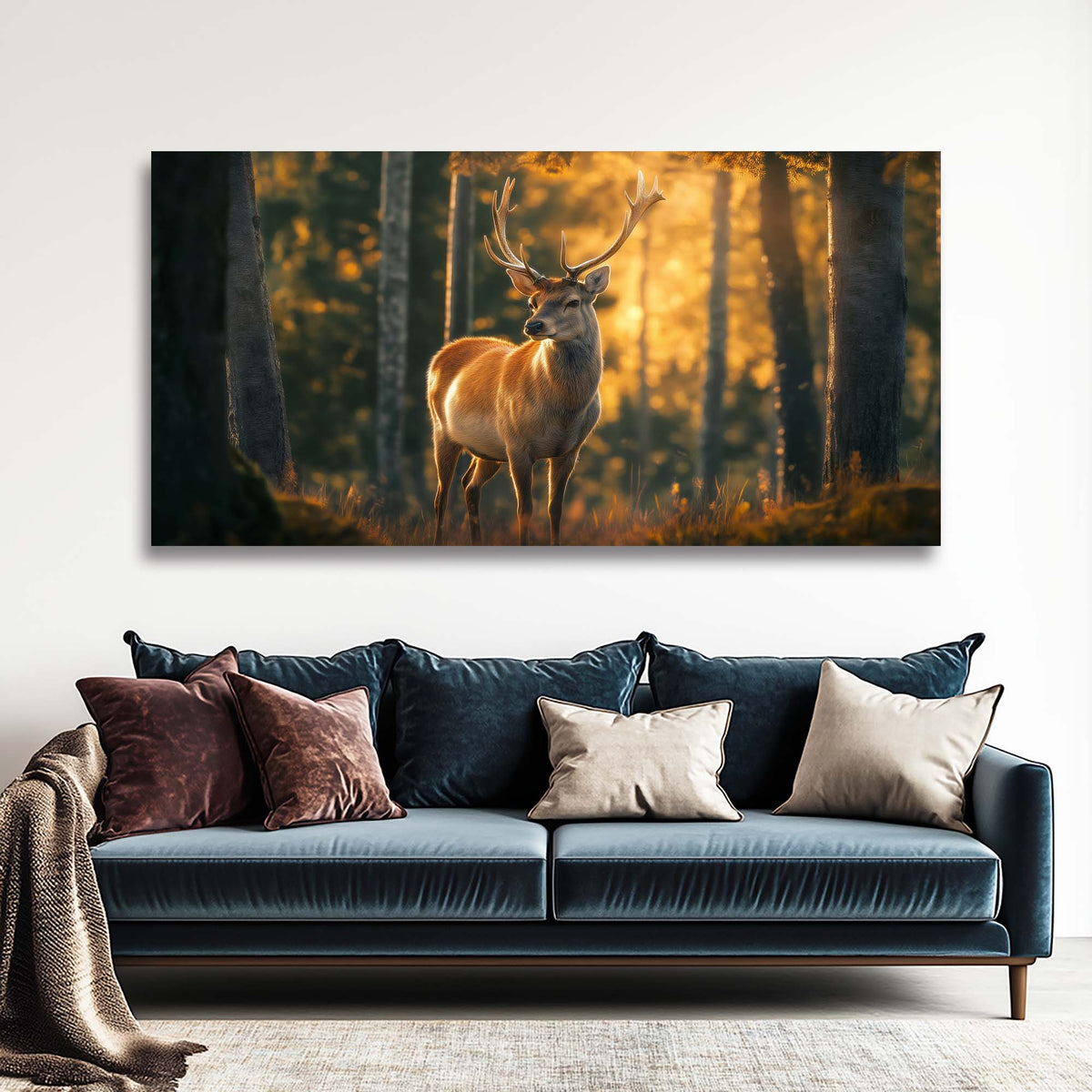 Khaki Wildlife Animals Wall Art Modern Canvas Painting Prints Artwork Office Hallway Bedroom Living Room Decor