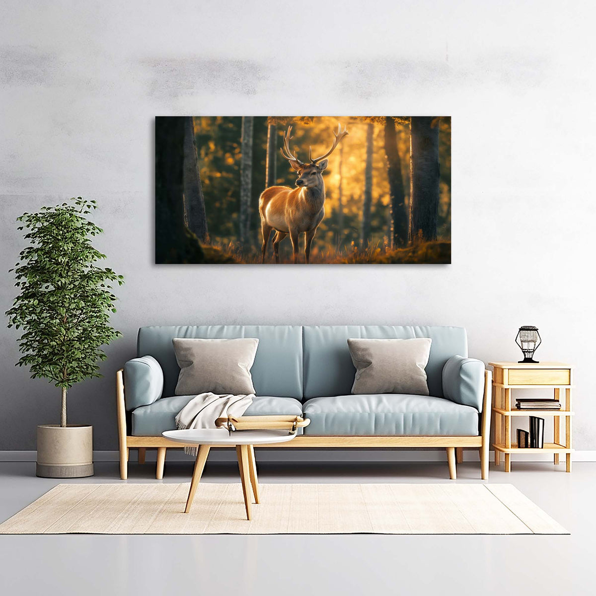 Khaki Wildlife Animals Wall Art Modern Canvas Painting Prints Artwork Office Hallway Bedroom Living Room Decor