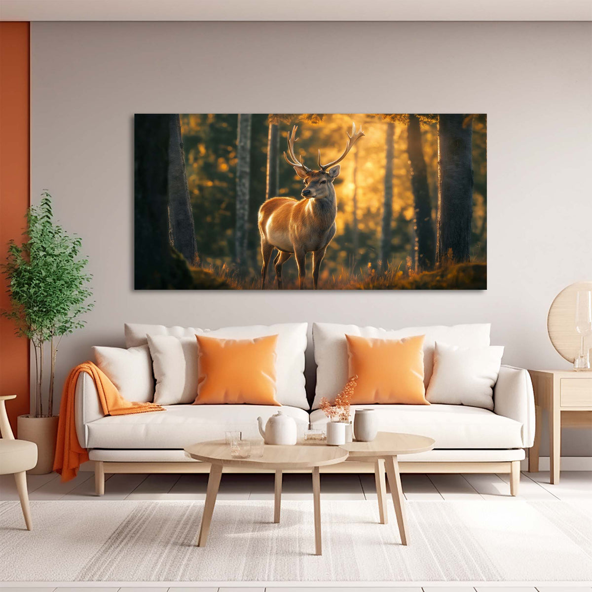 Khaki Wildlife Animals Wall Art Modern Canvas Painting Prints Artwork Office Hallway Bedroom Living Room Decor
