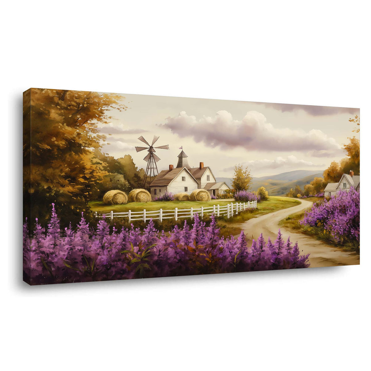 Green Country Floral Wall Art Art Deco Painting Prints Canvas Artwork Living Room Family Bedroom Office Decor