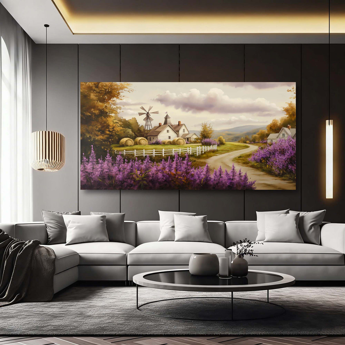 Green Country Floral Wall Art Art Deco Painting Prints Canvas Artwork Living Room Family Bedroom Office Decor