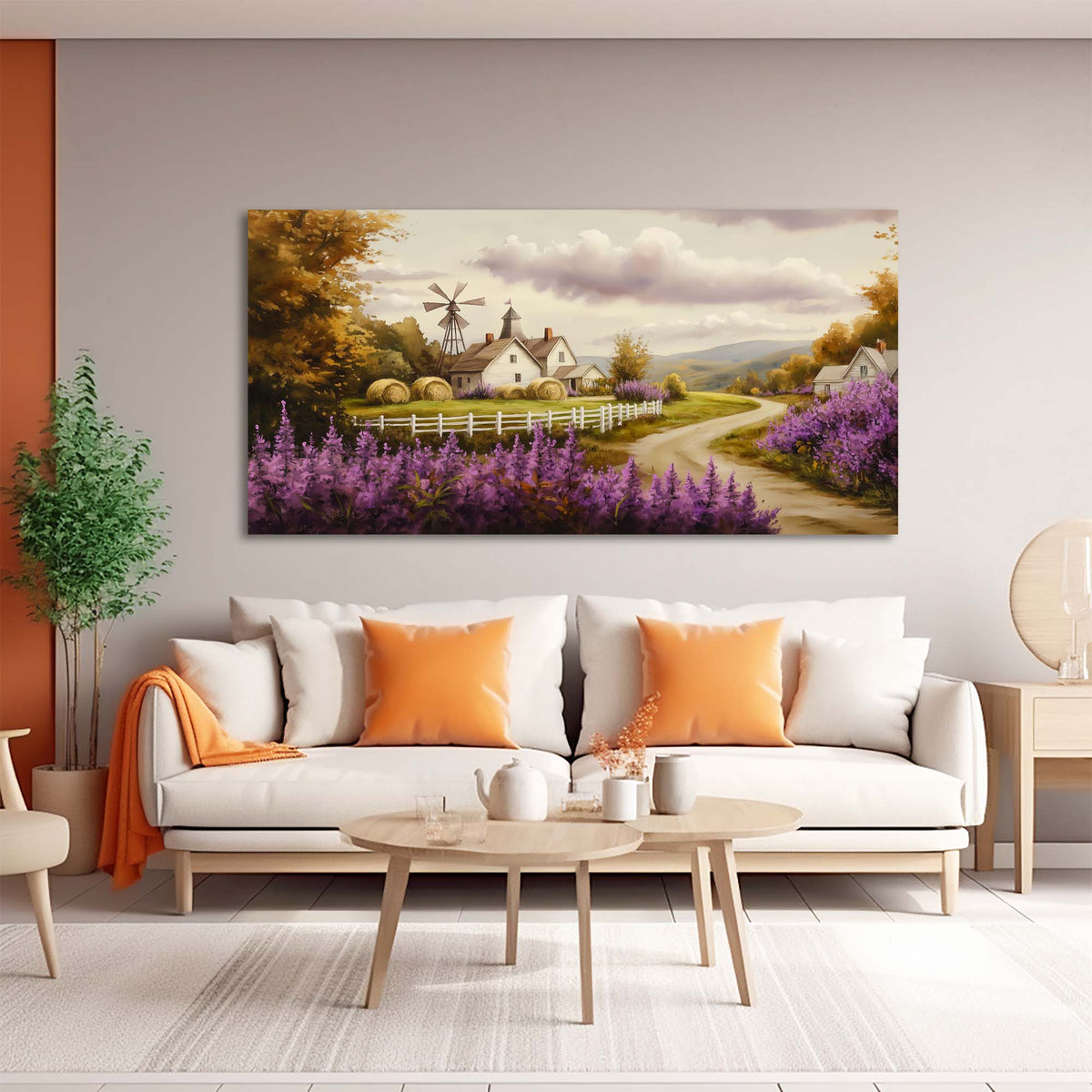 Green Country Floral Wall Art Art Deco Painting Prints Canvas Artwork Living Room Family Bedroom Office Decor