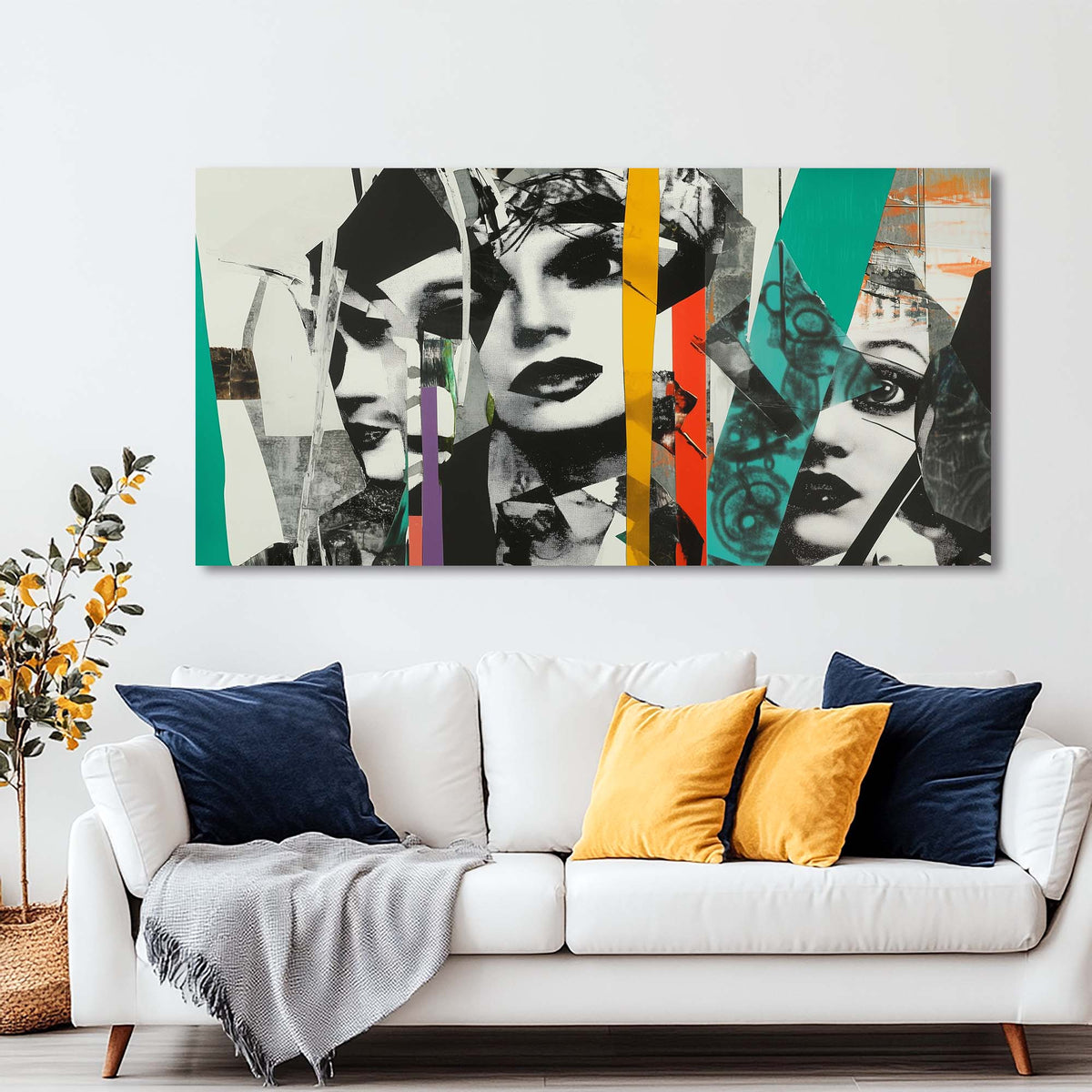 Navy Blue Abstract Abstract Wall Art Art Deco Painting Prints Canvas Artwork Living Room Family Bedroom Office Decor